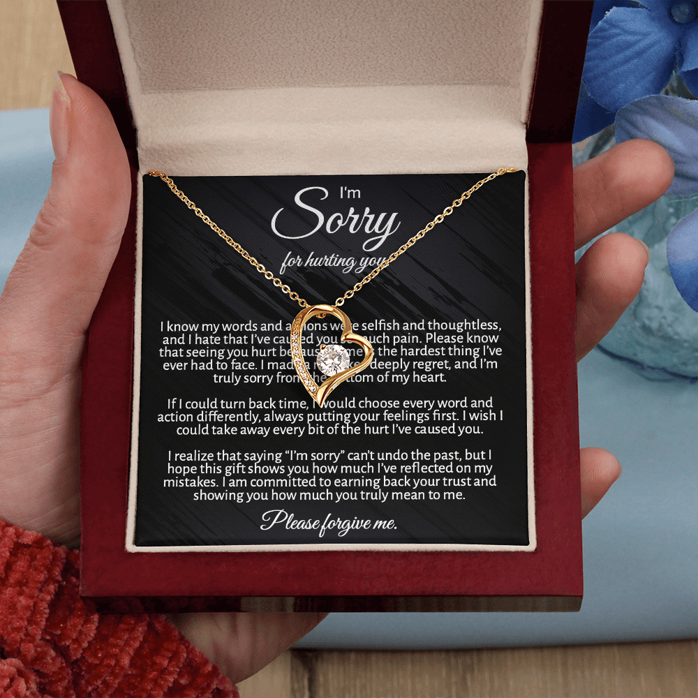 Heartfelt Peace Offering: "I'm Sorry" Necklace for Her to Make Amends