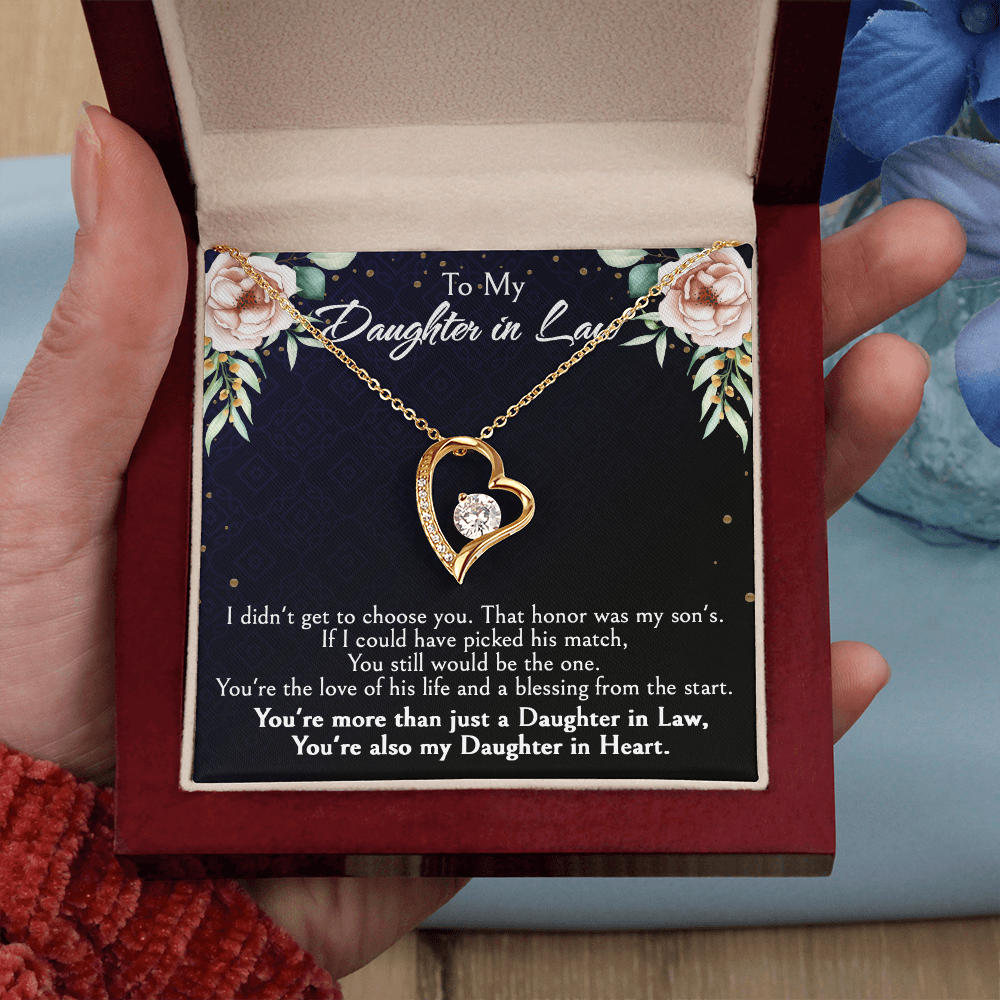 Meaningful Gift for Daughter-in-Law from Mother-in-Law, Bonus Daughter Jewelry with Heartfelt Message Card, Special Occasion Jewelry
