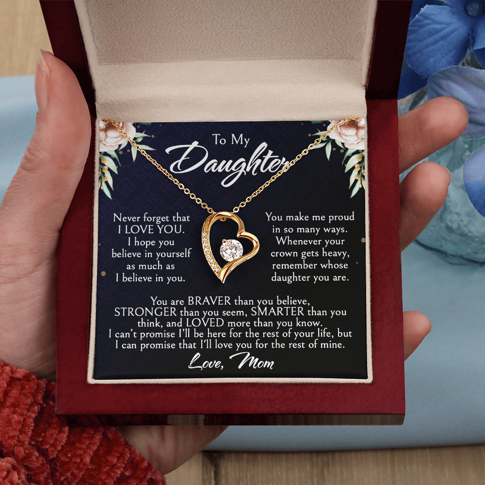 To My Daughter Necklace, Meaningful Birthday Gift from Mom and Dad, Personalized Jewelry for Daughter, Christmas Present for Daughter