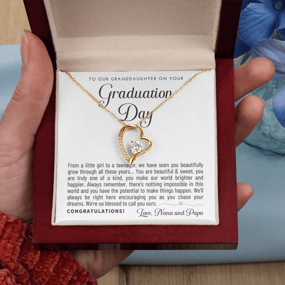 Granddaughter Graduation Gift from Nana & Papa, Gift for Granddaughter Graduation, Granddaughter Graduation Necklace