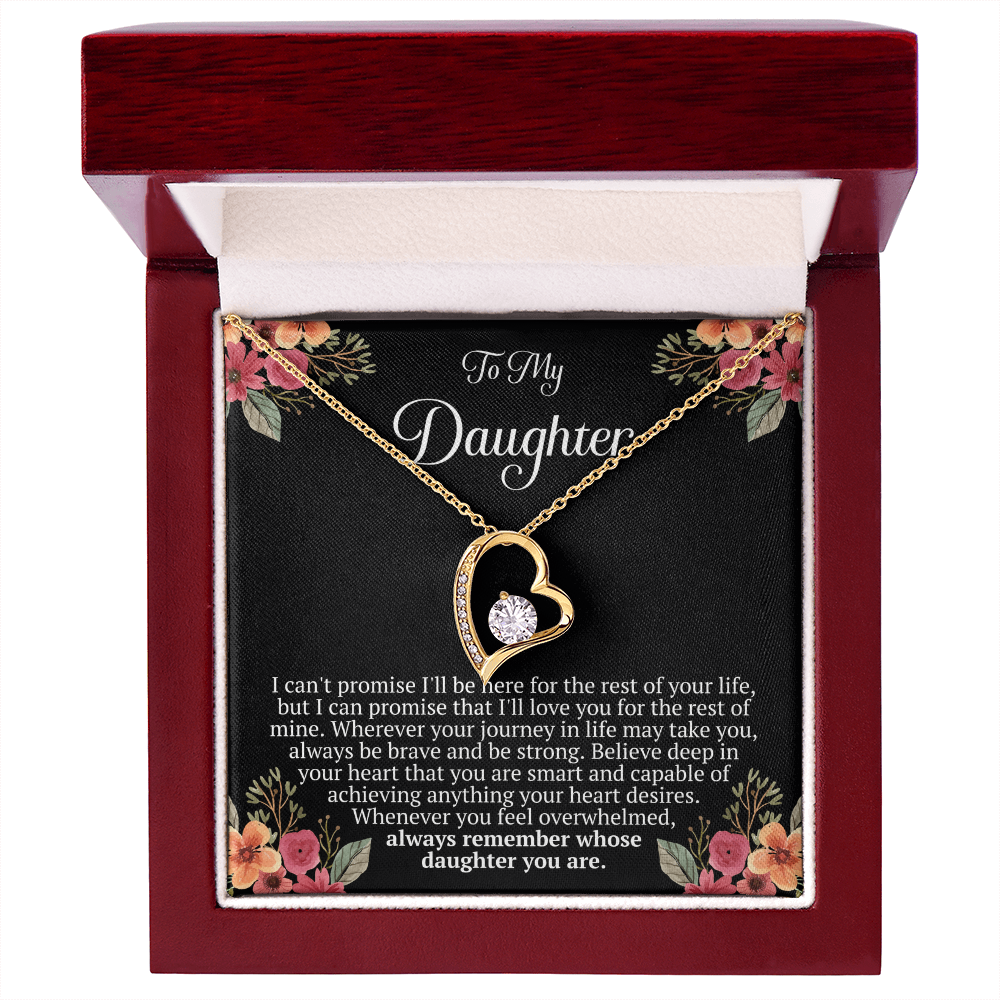 To My Daughter – “Remember Whose Daughter You Are” Forever Love Necklace