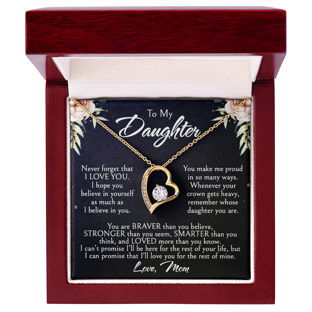 To My Daughter Necklace, Meaningful Birthday Gift from Mom and Dad, Personalized Jewelry for Daughter, Christmas Present for Daughter