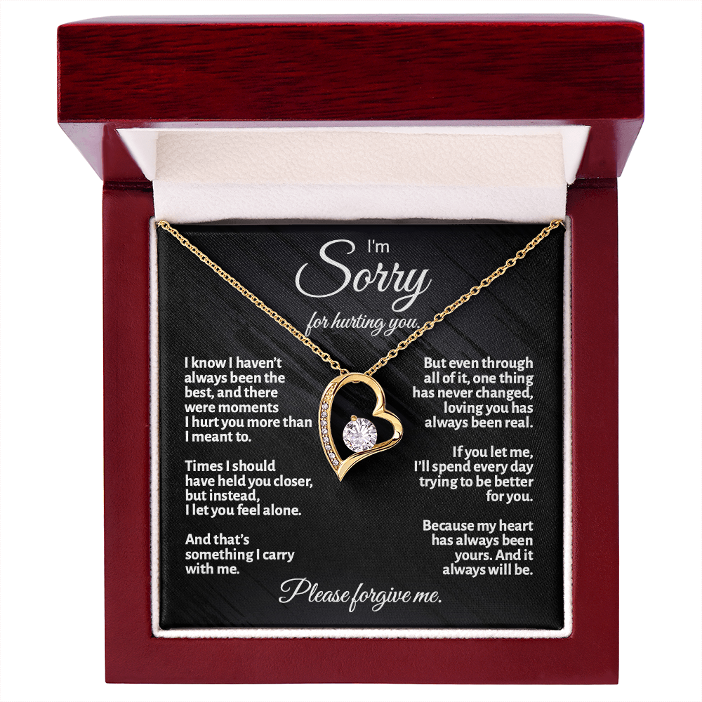 Apology Gift for Her – Love Knot Necklace | “I'm Sorry for Hurting You” Message Card