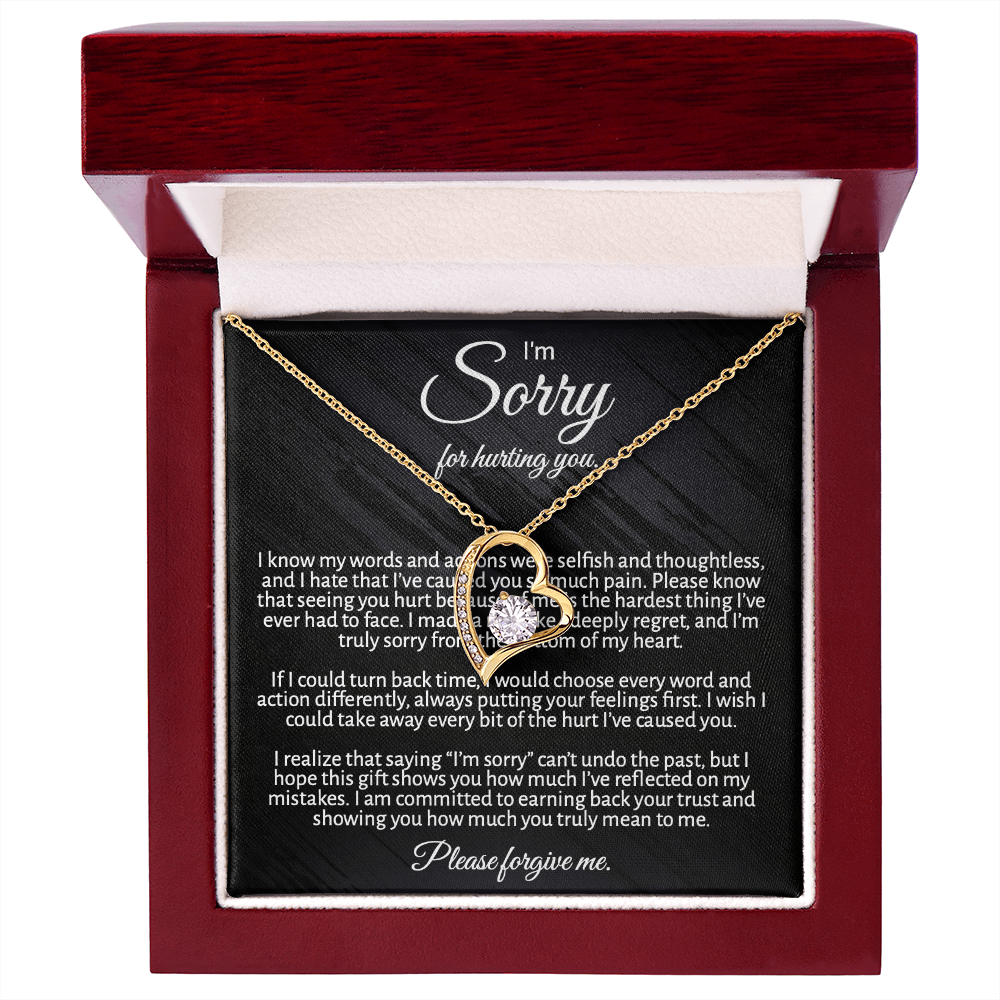 Heartfelt Peace Offering: "I'm Sorry" Necklace for Her to Make Amends