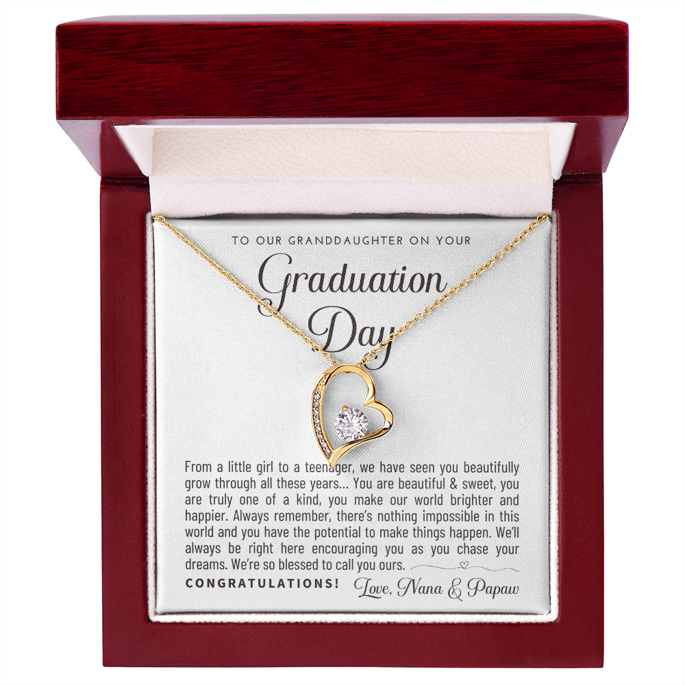 Granddaughter Graduation Gift from Nana & Papaw, Gift for Granddaughter Graduation, Granddaughter Graduation Necklace
