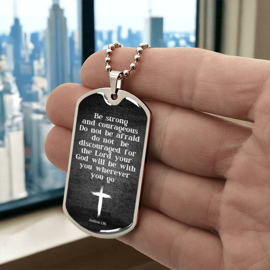 Inspirational "Strength & Courage" Necklace for My Beloved Son/Grandson