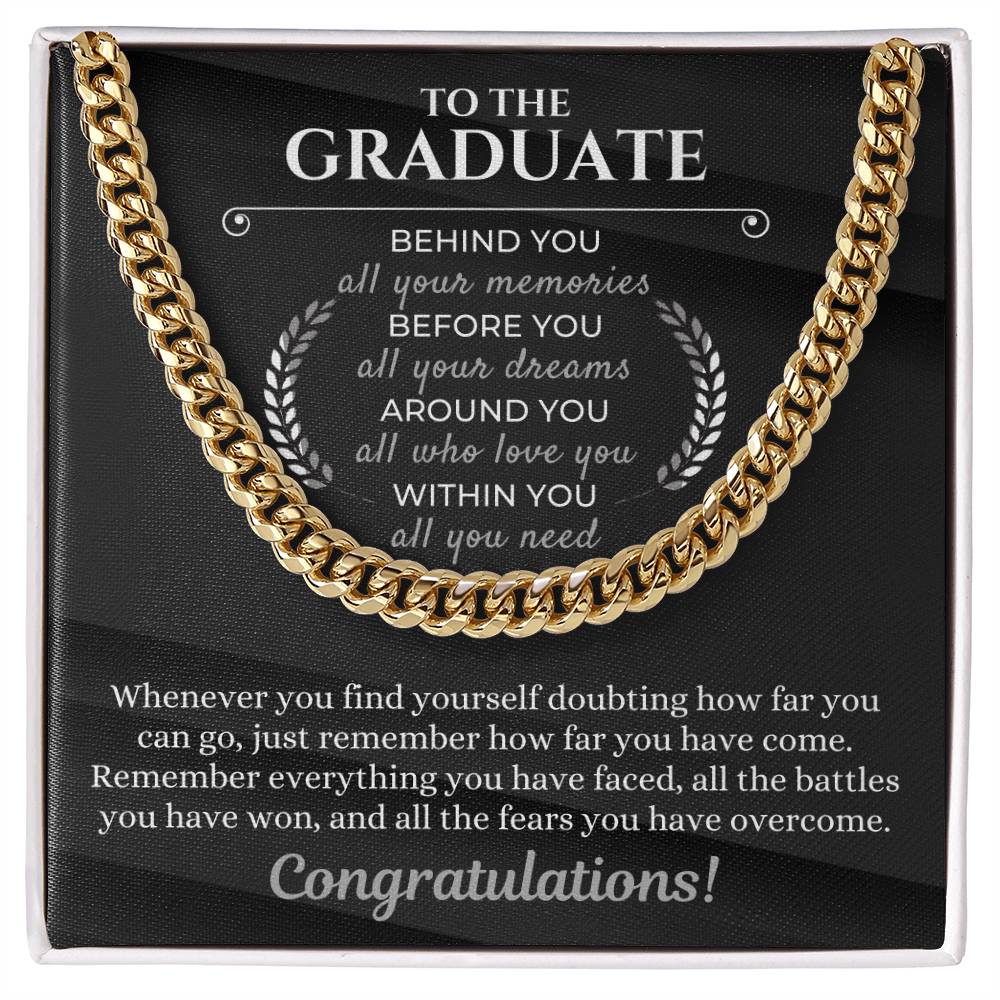 Graduation Gift for Him | Cuban Chain Necklace