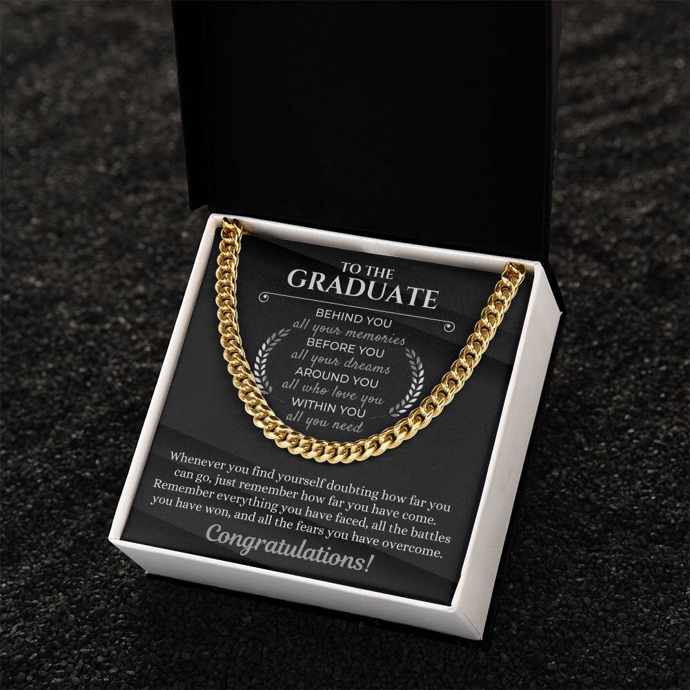 Graduation Gift for Him | Cuban Chain Necklace