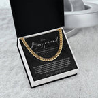 To My Boyfriend, Boyfriend Valentines Day Gift, Unique Boyfriend Birthday Gift, Promise Necklace, Best Gift for Boyfriend, Cuban Chain
