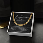 To My Boyfriend, Boyfriend Valentines Day Gift, Unique Boyfriend Birthday Gift, Promise Necklace, Best Gift for Boyfriend, Cuban Chain