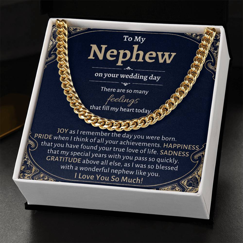 Groom Gift from Aunt, To My Nephew on Your Wedding Day, Nephew Wedding Day Gift, Gift for Nephew on Wedding Day, Nephew Wedding Necklace