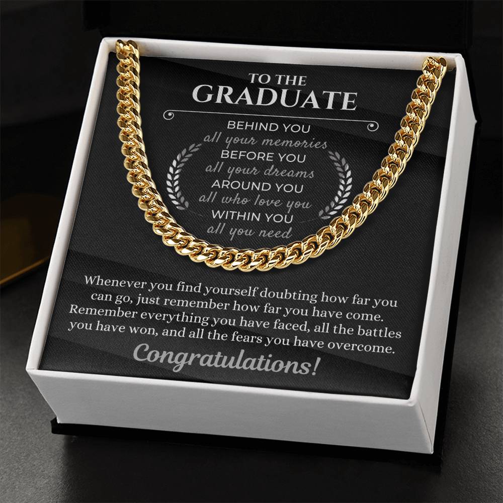 Graduation Gift for Him | Cuban Chain Necklace