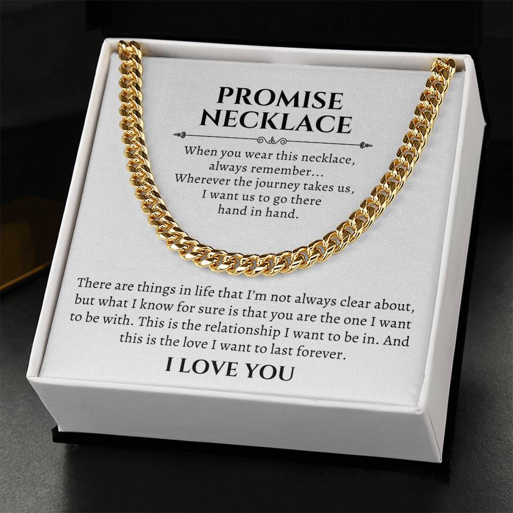 Promise Necklace For Him, Promise Jewelry For Him, Gifts For Boyfriend, Boyfriend Necklace, Valentines Day, 1 Year Anniversary Gifts for Him