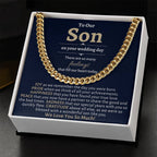 Groom Gift from Mom & Dad, To Our Son on Your Wedding Day, Son Wedding Day Gift, Gift for Son on Wedding Day, Parents to Son Wedding Gifts