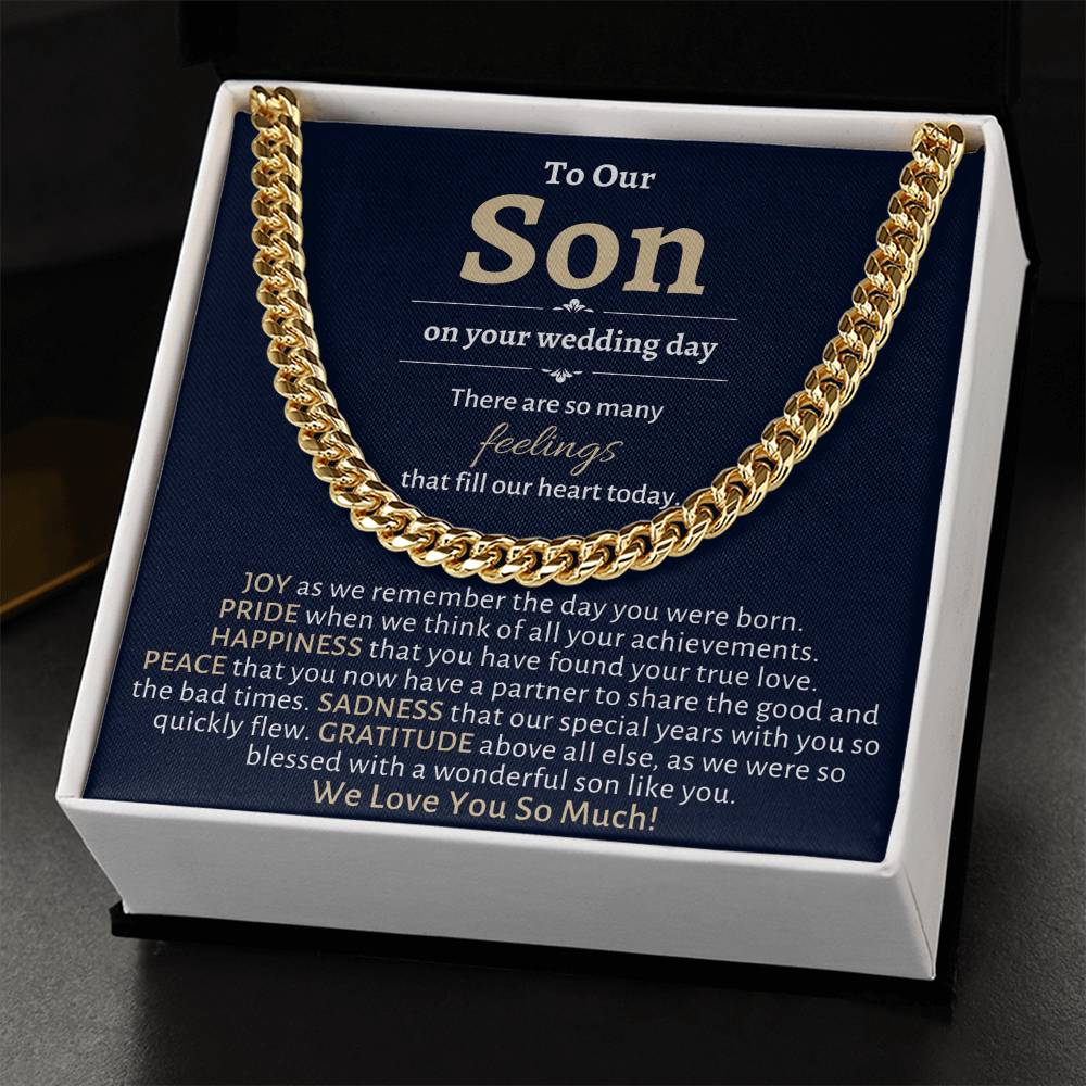 Groom Gift from Mom & Dad, To Our Son on Your Wedding Day, Son Wedding Day Gift, Gift for Son on Wedding Day, Parents to Son Wedding Gifts