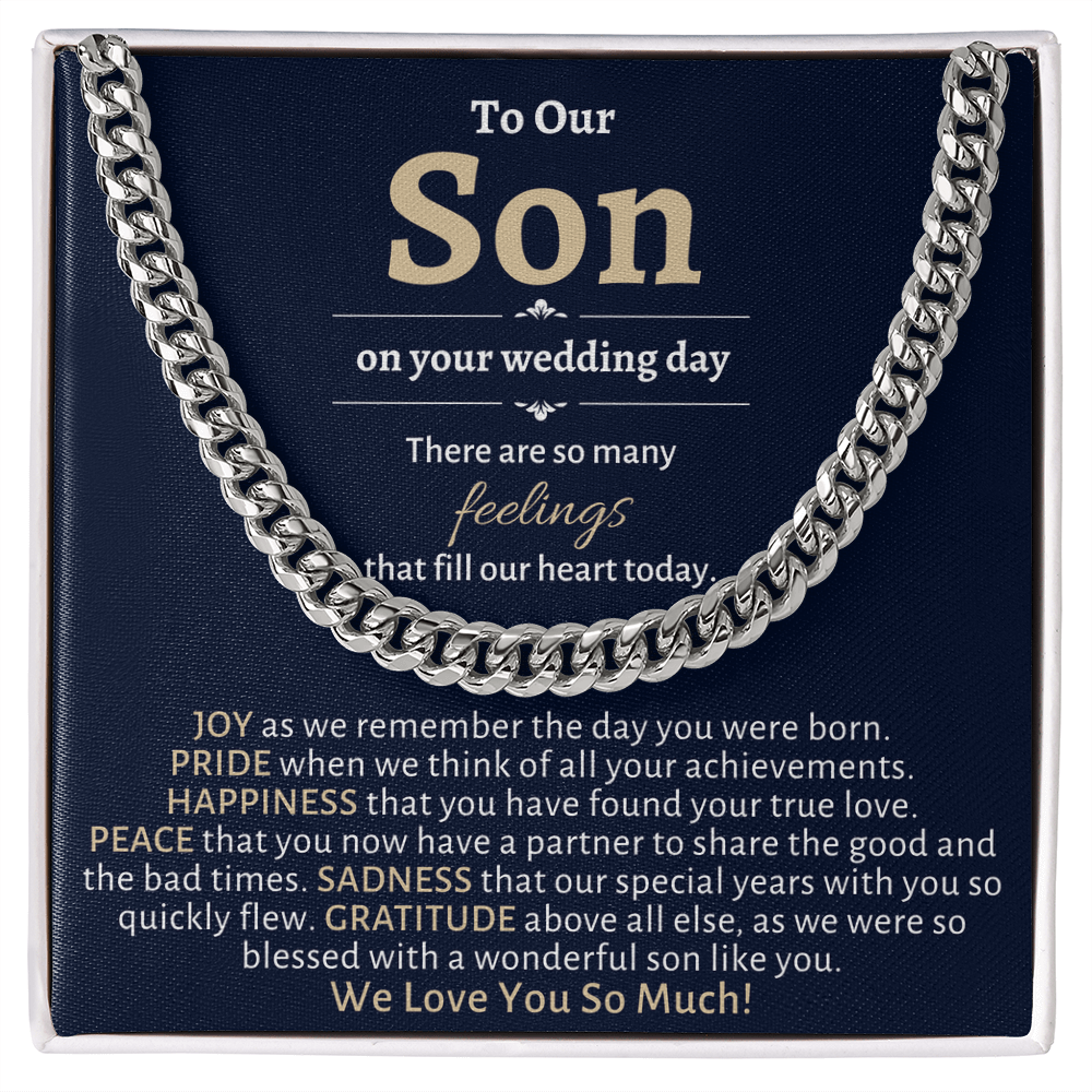 Groom Gift from Mom & Dad, To Our Son on Your Wedding Day, Son Wedding Day Gift, Gift for Son on Wedding Day, Parents to Son Wedding Gifts