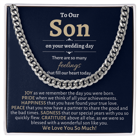 Groom Gift from Mom & Dad, To Our Son on Your Wedding Day, Son Wedding Day Gift, Gift for Son on Wedding Day, Parents to Son Wedding Gifts
