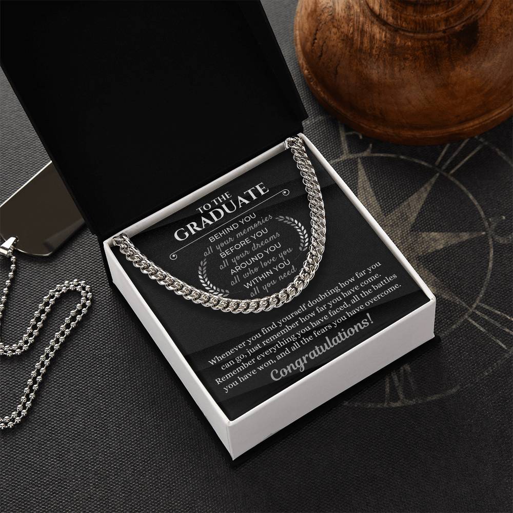 Graduation Gift for Him | Cuban Chain Necklace