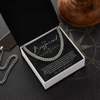 To My Boyfriend, Boyfriend Valentines Day Gift, Unique Boyfriend Birthday Gift, Promise Necklace, Best Gift for Boyfriend, Cuban Chain