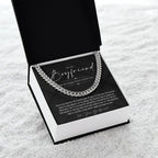 To My Boyfriend, Boyfriend Valentines Day Gift, Unique Boyfriend Birthday Gift, Promise Necklace, Best Gift for Boyfriend, Cuban Chain