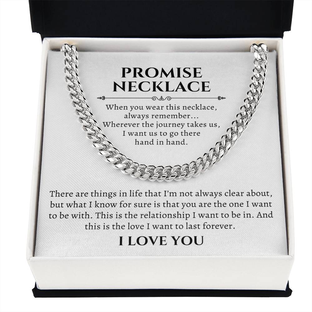 Promise Necklace For Him, Promise Jewelry For Him, Gifts For Boyfriend, Boyfriend Necklace, Valentines Day, 1 Year Anniversary Gifts for Him
