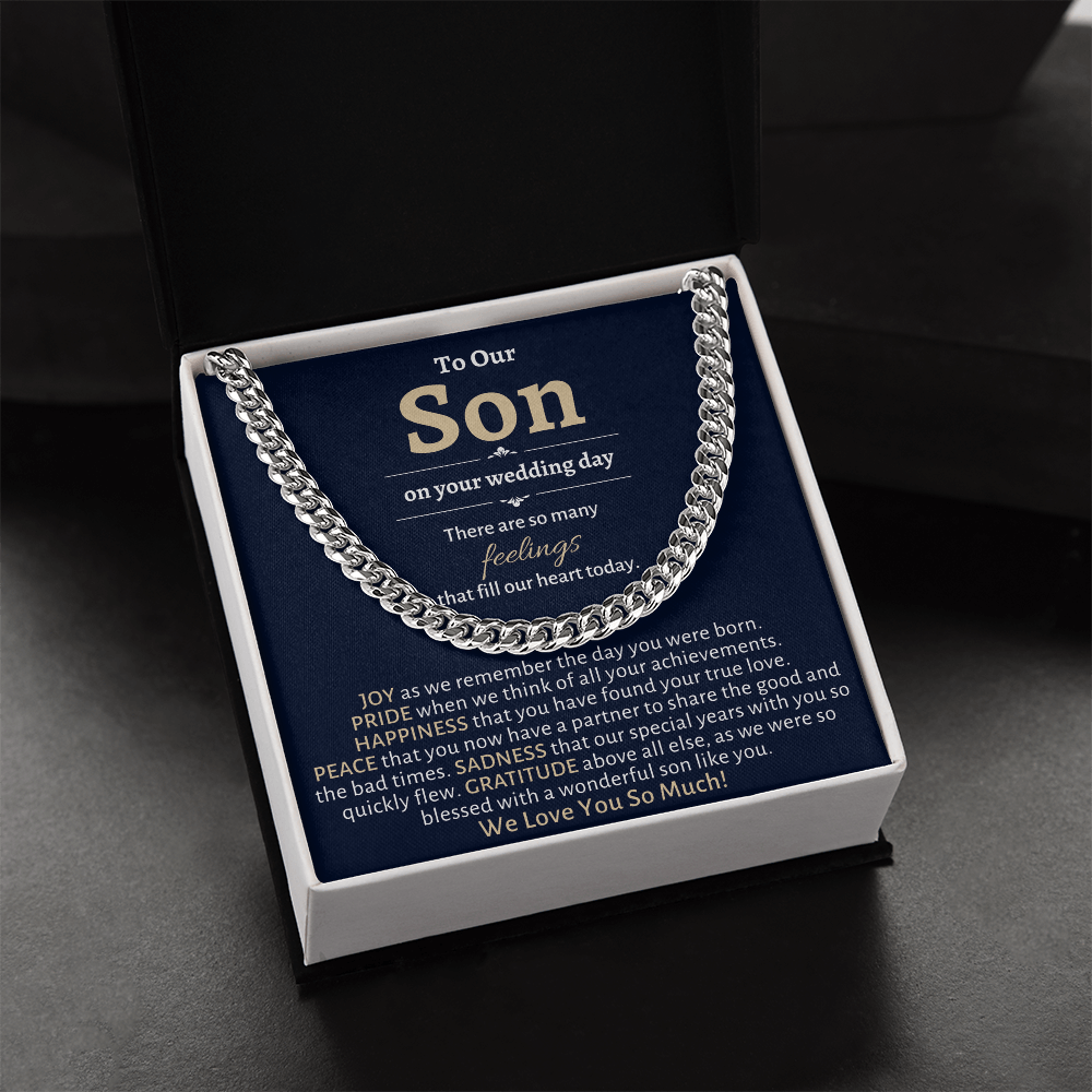 Groom Gift from Mom & Dad, To Our Son on Your Wedding Day, Son Wedding Day Gift, Gift for Son on Wedding Day, Parents to Son Wedding Gifts