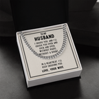 To My Husband Necklace – Gift from Wife – I Choose You Message Card – Cuban Link Chain