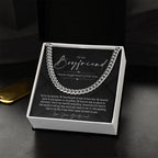 To My Boyfriend, Boyfriend Valentines Day Gift, Unique Boyfriend Birthday Gift, Promise Necklace, Best Gift for Boyfriend, Cuban Chain