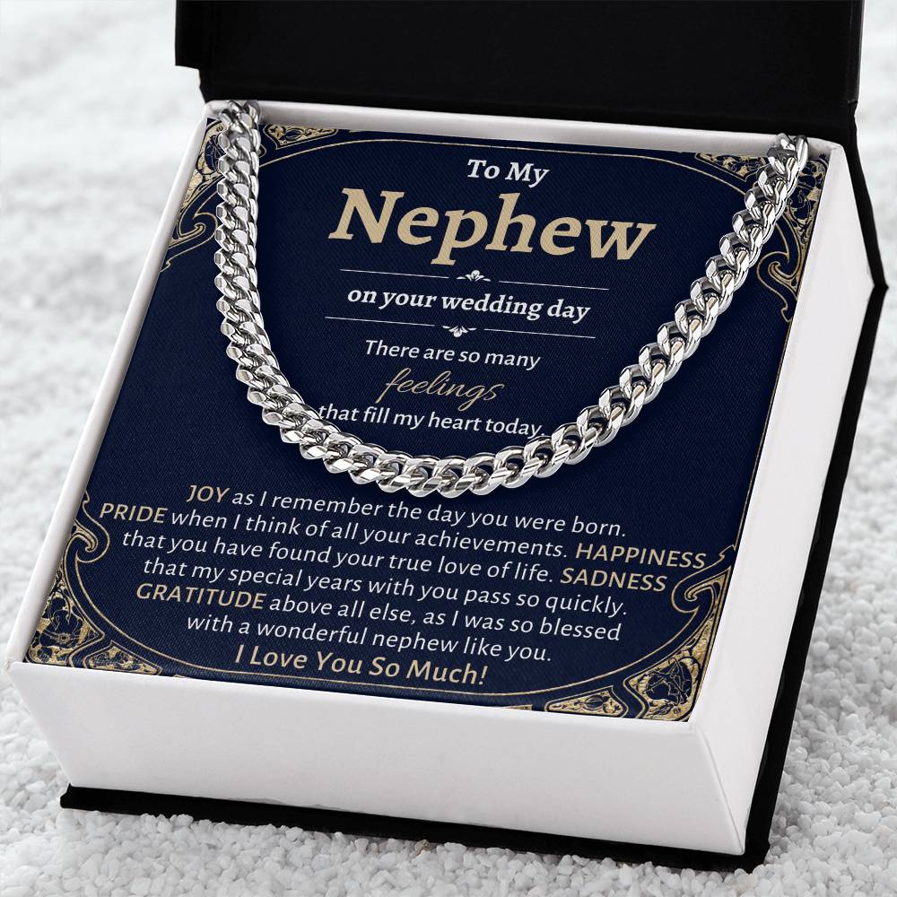 Groom Gift from Aunt, To My Nephew on Your Wedding Day, Nephew Wedding Day Gift, Gift for Nephew on Wedding Day, Nephew Wedding Necklace