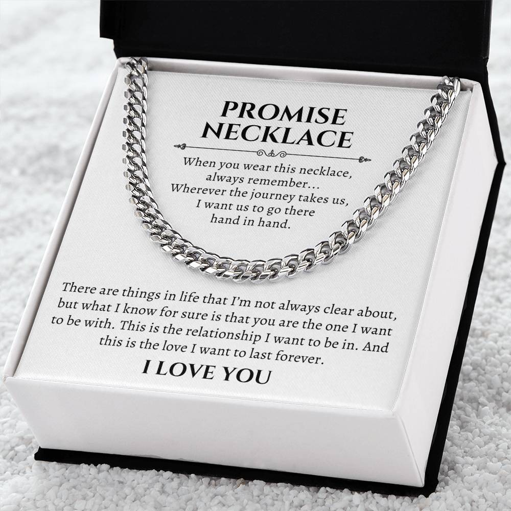 Promise Necklace For Him, Promise Jewelry For Him, Gifts For Boyfriend, Boyfriend Necklace, Valentines Day, 1 Year Anniversary Gifts for Him