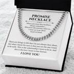 Promise Necklace For Him, Promise Jewelry For Him, Gifts For Boyfriend, Boyfriend Necklace, Valentines Day, 1 Year Anniversary Gifts for Him