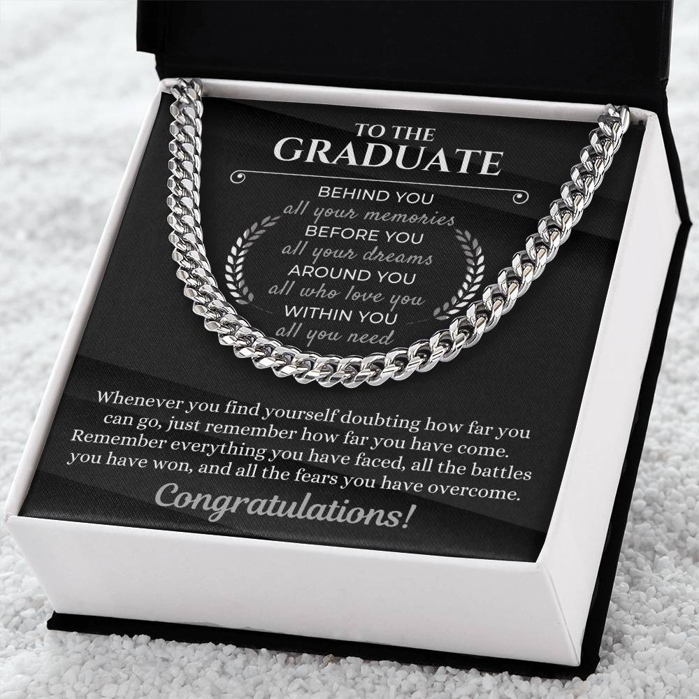 Graduation Gift for Him | Cuban Chain Necklace