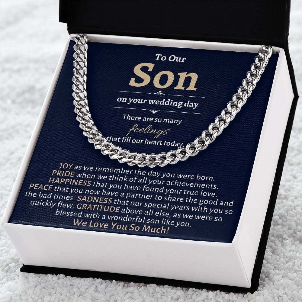 Groom Gift from Mom & Dad, To Our Son on Your Wedding Day, Son Wedding Day Gift, Gift for Son on Wedding Day, Parents to Son Wedding Gifts