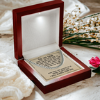 To My Son Necklace – Meaningful Gift for Son from Mom or Dad – I Will Always Love You Message Card – Cuban Link Chain