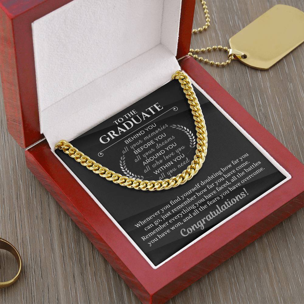 Graduation Gift for Him | Cuban Chain Necklace