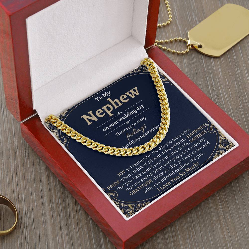 Groom Gift from Aunt, To My Nephew on Your Wedding Day, Nephew Wedding Day Gift, Gift for Nephew on Wedding Day, Nephew Wedding Necklace