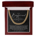 To My Boyfriend, Boyfriend Valentines Day Gift, Unique Boyfriend Birthday Gift, Promise Necklace, Best Gift for Boyfriend, Cuban Chain