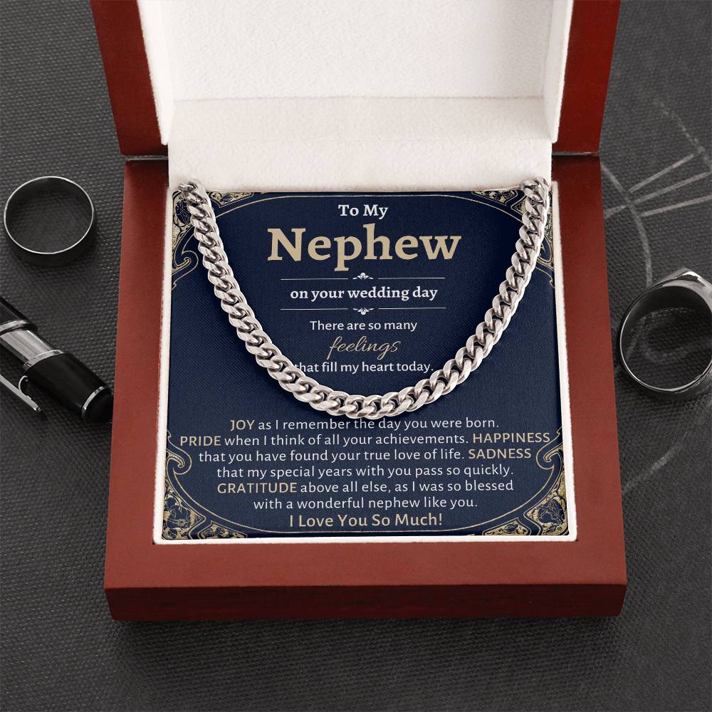 Groom Gift from Aunt, To My Nephew on Your Wedding Day, Nephew Wedding Day Gift, Gift for Nephew on Wedding Day, Nephew Wedding Necklace