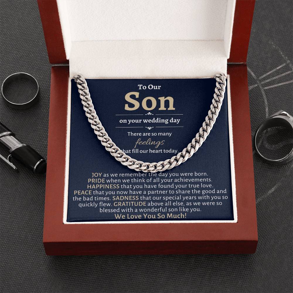 Groom Gift from Mom & Dad, To Our Son on Your Wedding Day, Son Wedding Day Gift, Gift for Son on Wedding Day, Parents to Son Wedding Gifts