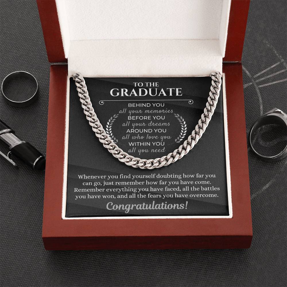 Graduation Gift for Him | Cuban Chain Necklace