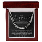 To My Boyfriend, Boyfriend Valentines Day Gift, Unique Boyfriend Birthday Gift, Promise Necklace, Best Gift for Boyfriend, Cuban Chain