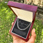 To My Boyfriend, Boyfriend Valentines Day Gift, Unique Boyfriend Birthday Gift, Promise Necklace, Best Gift for Boyfriend, Cuban Chain