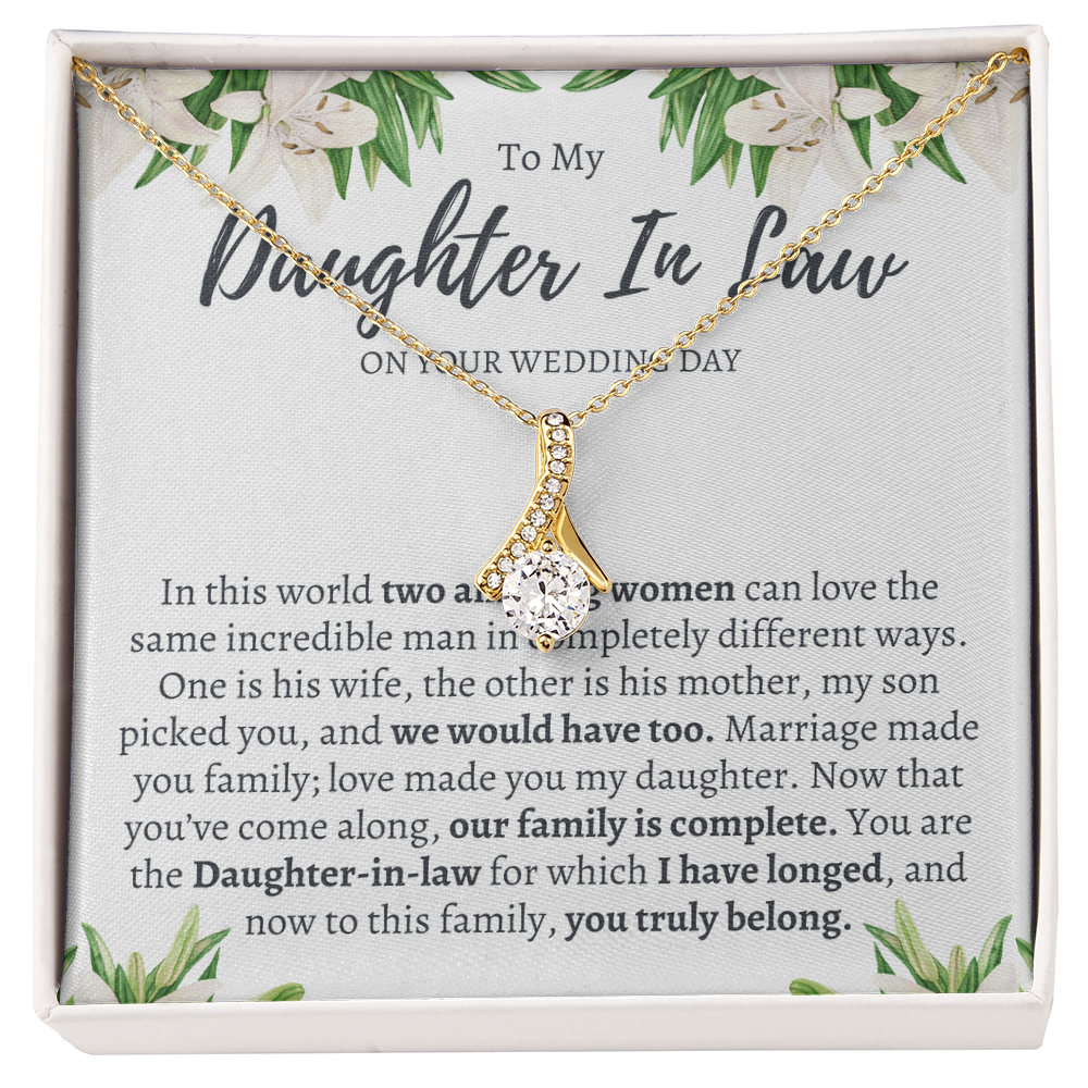 Wedding Gift for Daughter in Law from Mother in Law - Welcome to the Family