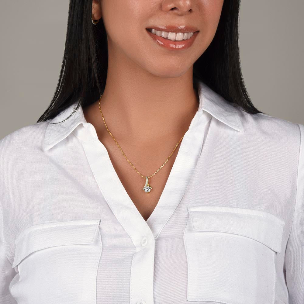 To My Beautiful Wife – Alluring Beauty Necklace Gift (Birthday, Anniversary, Christmas)