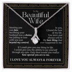 To My Beautiful Wife – Alluring Beauty Necklace Gift (Birthday, Anniversary, Christmas)