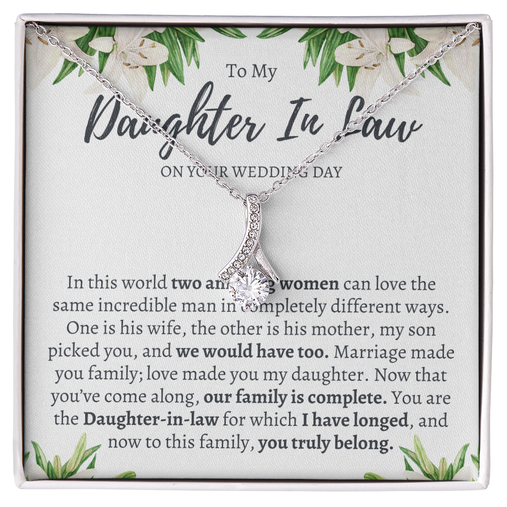 Wedding Gift for Daughter in Law from Mother in Law - Welcome to the Family