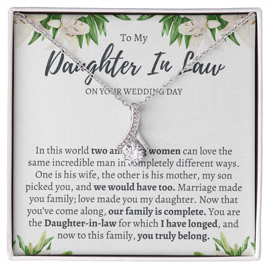 Wedding Gift for Daughter in Law from Mother in Law - Welcome to the Family