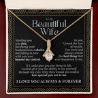 To My Beautiful Wife – Alluring Beauty Necklace Gift (Birthday, Anniversary, Christmas)