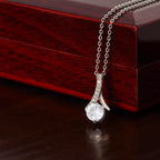 To My Beautiful Wife – Alluring Beauty Necklace Gift (Birthday, Anniversary, Christmas)
