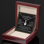 To My Beautiful Wife – Alluring Beauty Necklace Gift (Birthday, Anniversary, Christmas)